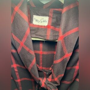 VINTAGE Mr. Eddie Red and Brown Plaid Dress